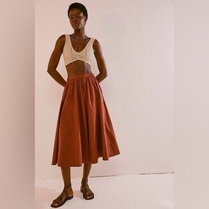 Free People Lowen Midi Skirt